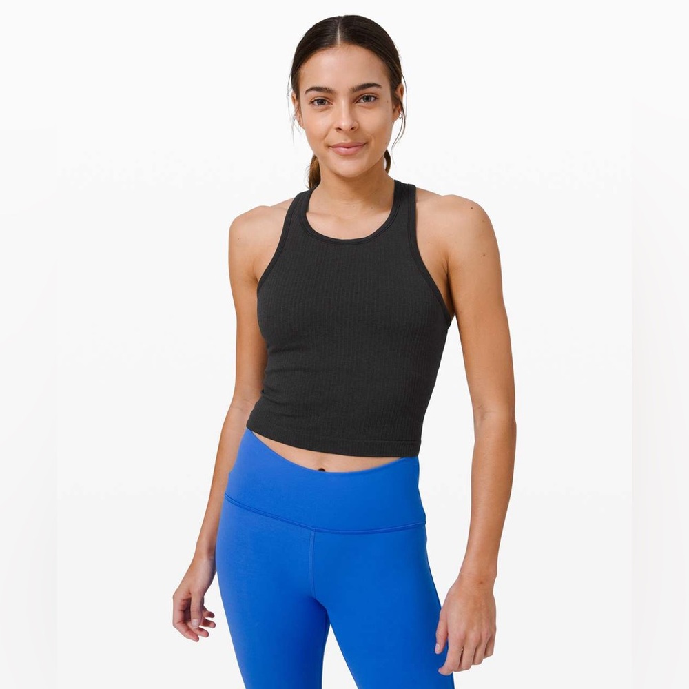 Lululemon Ebb to Street Racerback Black Tank Sz 10